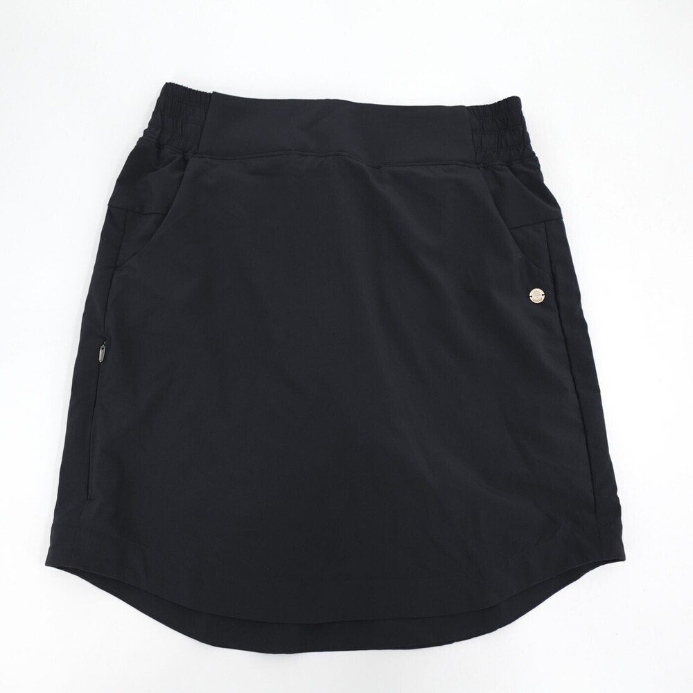 Coolibar Skort Womens Medium Black UPF 50+ Travel Athletic Stretch Pockets